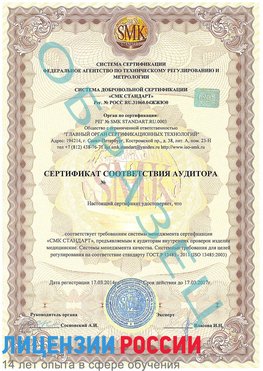 Образец сертификата соответствия аудитора Щербинка Сертификат ISO 13485